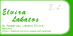 elvira lakatos business card